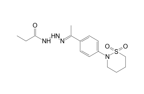 propionic acid, 2-{[alpha-methyl-p-(tetrahydro-2H-1,2-thiazin-2-yl)-benzylidene]amino}hydrazide, S,S-dioxide