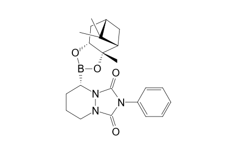 (S)-2-Phenyl-5-((1S,2S,6R,8S)-2,9,9-trimethyl-3,5-dioxa-4-bora-tricyclo[6.1.1.0*2,6*]dec-4-yl)-tetrahydro-[1,2,4]triazolo[1,2-a]pyridazine-1,3-dione