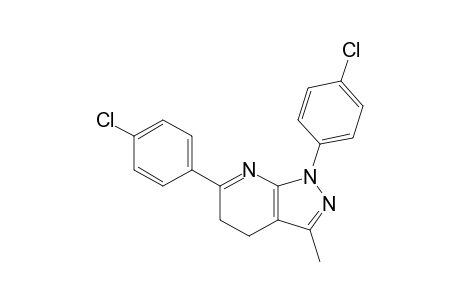 1,6-bis(4-chlorophenyl)-3-methyl-4,5-dihydro-1H-pyrazolo[3,4-b]pyridine