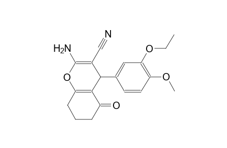 2-amino-4-(3-ethoxy-4-methoxyphenyl)-5-oxo-5,6,7,8-tetrahydro-4H-chromene-3-carbonitrile
