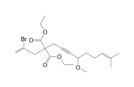 Diethyl 2-bromo-8-methoxy-12-methyltridec-1,11-diene-6-yne-4,4-dicarboxylate
