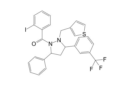 cis/trans-3-[3'-(Trifluoromethyl)phenyl]-2-(3'-thienyl)methyl-1-(2'-iodobenzoyl)-5-phenylpyrazolidine
