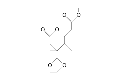 Methyl (4R,5S)-5-(methoxycarbonyl-methyl)-5-methyl-6-oxo-4-vinyl-heptanoate ethylene ketal
