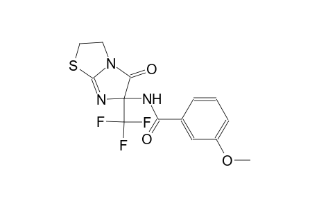 3-methoxy-N-[5-oxo-6-(trifluoromethyl)-2,3,5,6-tetrahydroimidazo[2,1-b][1,3]thiazol-6-yl]benzamide