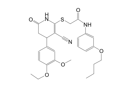 acetamide, N-(3-butoxyphenyl)-2-[[3-cyano-4-(4-ethoxy-3-methoxyphenyl)-1,4,5,6-tetrahydro-6-oxo-2-pyridinyl]thio]-