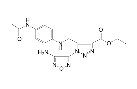 1H-[1,2,3]Triazole-4-carboxylic acid, 5-[(4-acetylaminophenylamino)methyl]-1-(4-aminofurazan-3-yl)-, ethyl ester