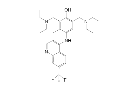 2,6-bis(diethylaminomethyl)-3-methyl-4-(7'-trifluoromethylquinolin-4'-ylamino)phenol