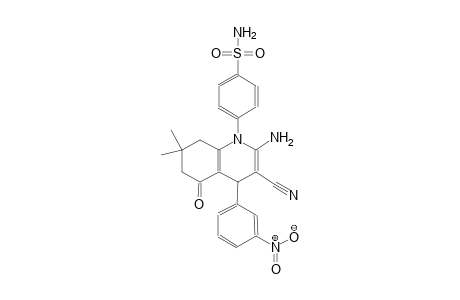 4-(2-amino-3-cyano-7,7-dimethyl-4-(3-nitrophenyl)-5-oxo-5,6,7,8-tetrahydro-1(4H)-quinolinyl)benzenesulfonamide