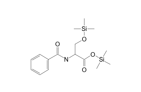 N-Benzoylserine, 2tms derivative