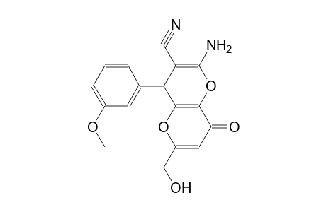 pyrano[3,2-b]pyran-3-carbonitrile, 2-amino-4,8-dihydro-6-(hydroxymethyl)-4-(3-methoxyphenyl)-8-oxo-