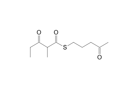 Racemic 2-methyl-3-oxovaleric acid 4-oxopentyl thioester