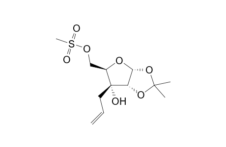 3-C-Allyl-1,2-O-isopropylidene5-O-methanesulfonyl-.alpha.,D-ribo-furanose