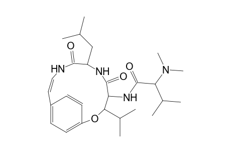 Butanamide, 2-(dimethylamino)-3-methyl-N-[3-(1-methylethyl)-7-(2-methylpropyl)-5,8-dioxo-2-oxa-6,9-diazabicyclo[10.2.2]hexadeca-10,12,14,15-tetraen-4-yl]-