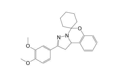 2-(3,4-dimethoxyphenyl)-1,10b-dihydrospiro[benzo[e]pyrazolo[1,5-c][1,3]oxazine-5,1'-cyclohexane]