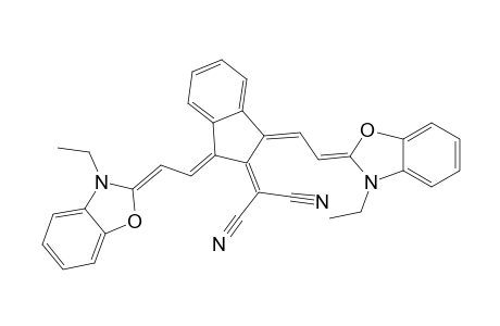 Propanedinitrile, 2-[1,3-bis[2-(3-ethyl-2(3H)-benzoxazolylidene)ethylidene]-1,3-dihydro-2H-inden-2-ylidene]-