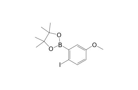 2-(2-Iodo-5-methoxyphenyl)-4, 4, 5, 5-tetramethyl-1, 3, 2-dioxaborolane