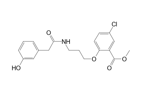 Benzoic acid, 5-chloro-2-[3-[[(3-hydroxyphenyl)acetyl]amino]propoxy]-, methyl ester