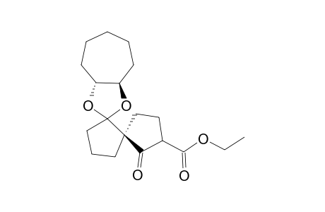 Ethyl 2''-oxodispiro[(3aR,8aR)-hexahydrocyclohepta-1,3-dioxole-2,1'-(2'R)-cyclopentane]-2',1"(1"S,3"RS)-cyclopentane]-3"-carboxylate