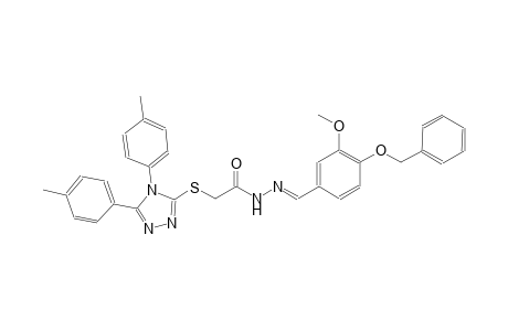N'-{(E)-[4-(benzyloxy)-3-methoxyphenyl]methylidene}-2-{[4,5-bis(4-methylphenyl)-4H-1,2,4-triazol-3-yl]sulfanyl}acetohydrazide