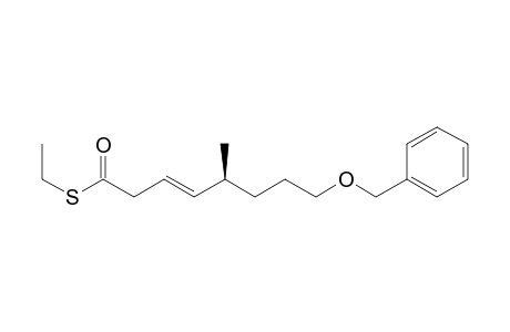 (S,E)-S-Ethyl 8-(benzyloxy)-5-methyloct-3-enethioate