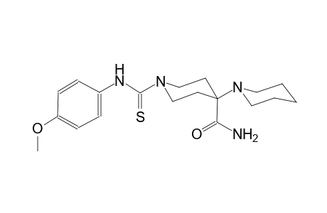1'-((4-methoxyphenyl)carbamothioyl)-[1,4'-bipiperidine]-4'-carboxamide