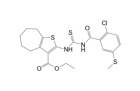 ethyl 2-[({[2-chloro-5-(methylsulfanyl)benzoyl]amino}carbothioyl)amino]-5,6,7,8-tetrahydro-4H-cyclohepta[b]thiophene-3-carboxylate