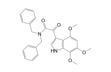 2-Oxidanylidene-N,N-bis(phenylmethyl)-2-(4,6,7-trimethoxy-1H-indol-3-yl)ethanamide