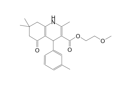 3-quinolinecarboxylic acid, 1,4,5,6,7,8-hexahydro-2,7,7-trimethyl-4-(3-methylphenyl)-5-oxo-, 2-methoxyethyl ester