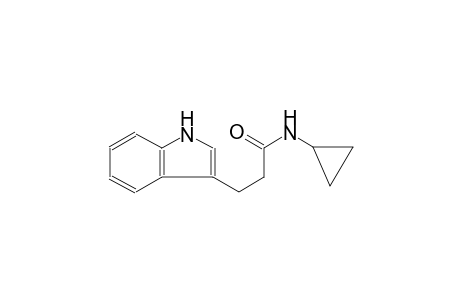 1H-indole-3-propanamide, N-cyclopropyl-