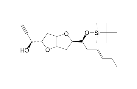 (3aR*,8aR*)-2(R*)-[1(S*)-[[Dimethyl(1,1-dimetrhylethyl)silyl]oxy]-3(E)-hexenyl]-5(S*)-[1(S*)-hydroxy-2-propynyl]tetrahydrofuro[3,2-b]tetrahydrofuran