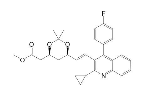 Methyl (E)-7-[2-Cyclopropyl-4-(4-fluorophenyl)quinolin-3-yl]-3,5-syn-Isopropylidenedioxy-6-heptenoate