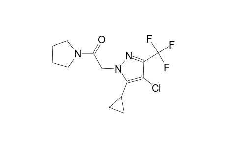 4-chloro-5-cyclopropyl-1-[2-oxo-2-(1-pyrrolidinyl)ethyl]-3-(trifluoromethyl)-1H-pyrazole