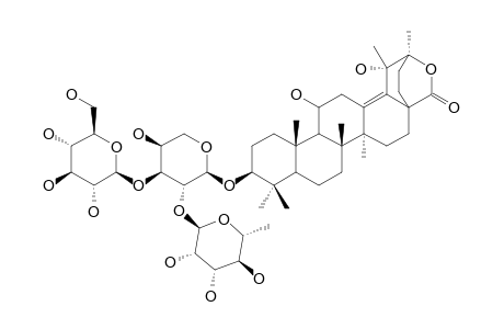 KUDINOSIDE-F;3-O-BETA-D-GLUCOPYRANOSYL-(1->3)-[ALPHA-L-RHAMNOPYRANOSY-(1->2)]-ALPHA-L-ARABINOPYRANOSYL-GAMMA-KUDINLACTONE