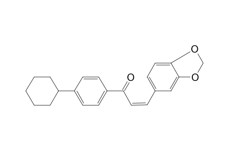 (2Z)-3-(1,3-Benzodioxol-5-yl)-1-(4-cyclohexylphenyl)-2-propen-1-one