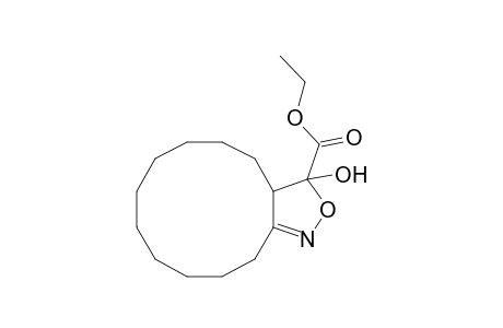 Ethyl 3,3a,4,5,6,7,8,9,10,11,12,13-dodecahydro-3-hydroxycyclododeca[c]isoxazole-3-carboxylate
