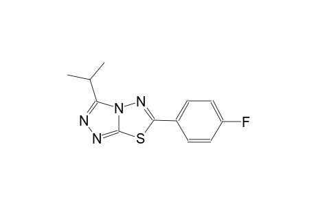 [1,2,4]Triazolo[3,4-b][1,3,4]thiadiazole, 6-(4-fluorophenyl)-3-(1-methylethyl)-