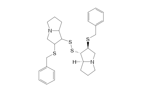 1H-Pyrrolizine, 1,1'-dithiobis[hexahydro-2-[(phenylmethyl)thio]-, [1.alpha.,2.beta.(1R*,2R*,7aR*),7a.alpha.]-(.+-.)-