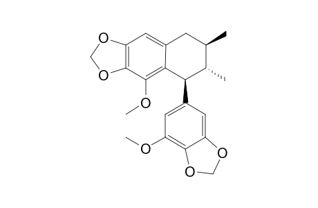 5,6,7,8-Tetrahydro-4-methoxy-5-(7'-methoxy-1',3'-benzodioxol-5'-yl)-6,7-dimethylnaphtho[2,3-d]-(1,3)-dioxole