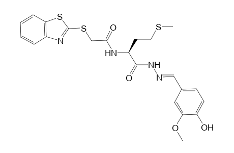 2-Benzothiazolylthioacetyl L-methionyl 4'-hydroxy-3-methoxy-benzylidene hydrazone