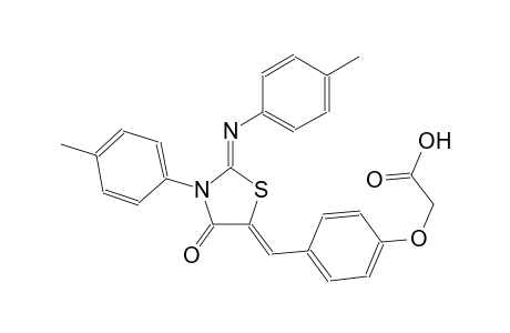 [4-((Z)-{(2Z)-3-(4-methylphenyl)-2-[(4-methylphenyl)imino]-4-oxo-1,3-thiazolidin-5-ylidene}methyl)phenoxy]acetic acid