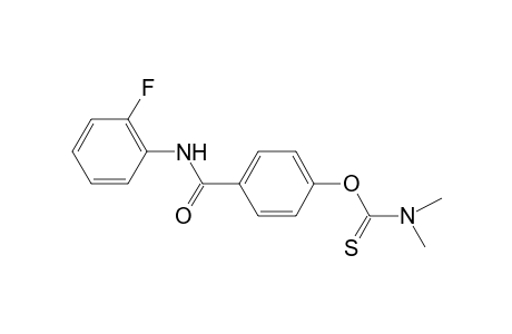 Thiocarbaminic acid, N,N-dimethyl-, o-[4-(2-fluorophenylaminocarbonyl)]phenyl ester