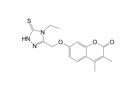 7-(4-Ethyl-5-thioxo-1,2,4-triazol-3-yl)methoxy-3,4- dimethyl-2H-1-benzopyran-2-one