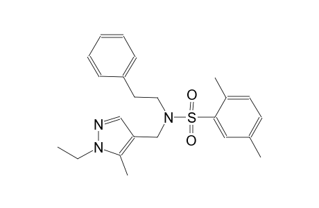 benzenesulfonamide, N-[(1-ethyl-5-methyl-1H-pyrazol-4-yl)methyl]-2,5-dimethyl-N-(2-phenylethyl)-