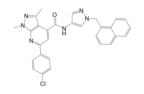 6-(4-chlorophenyl)-1,3-dimethyl-N-[1-(1-naphthylmethyl)-1H-pyrazol-4-yl]-1H-pyrazolo[3,4-b]pyridine-4-carboxamide