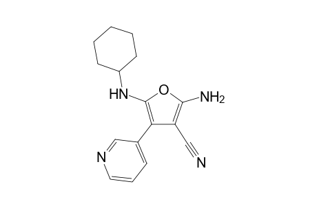 2-Amino-4-(3-pyridyl)-5-(cyclohexylamino)furan-3-carbonitrile