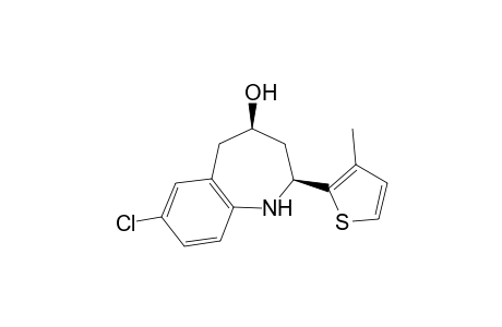 7-Chloro-cis-2-(3-methylthiophen-2-yl)-2,3,4,5-tetrahydro-1H-1-benzazepin-4-ol