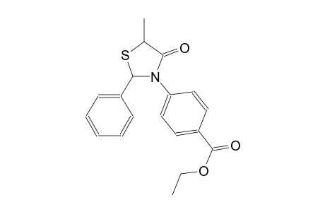 Ethyl 4-(5-methyl-4-oxo-2-phenyl-1,3-thiazolidin-3-yl)benzoate