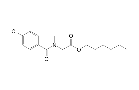 Sarcosine, N-(4-chlorobenzoyl)-, hexyl ester