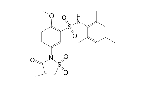 benzenesulfonamide, 5-(4,4-dimethyl-1,1-dioxido-3-oxo-2-isothiazolidinyl)-2-methoxy-N-(2,4,6-trimethylphenyl)-