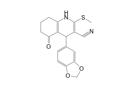 3-quinolinecarbonitrile, 4-(1,3-benzodioxol-5-yl)-1,4,5,6,7,8-hexahydro-2-(methylthio)-5-oxo-